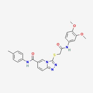 3-((2-((3,4-dimethoxyphenyl)amino)-2-oxoethyl)thio)-N-(p-tolyl)-[1,2,4]triazolo[4,3-a]pyridine-6-carboxamide