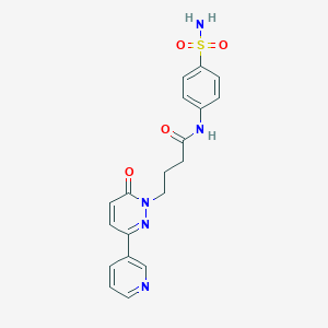 molecular formula C19H19N5O4S B3205506 4-(6-oxo-3-(pyridin-3-yl)pyridazin-1(6H)-yl)-N-(4-sulfamoylphenyl)butanamide CAS No. 1040647-71-9