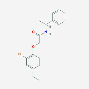 molecular formula C18H20BrNO2 B320553 2-(2-bromo-4-ethylphenoxy)-N-(1-phenylethyl)acetamide 