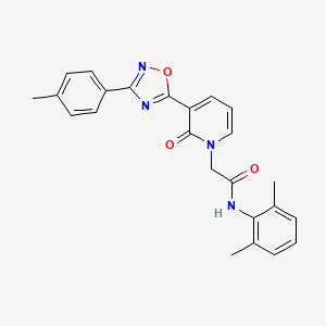 molecular formula C24H22N4O3 B3205538 N-(2,6-dimethylphenyl)-2-(2-oxo-3-(3-(p-tolyl)-1,2,4-oxadiazol-5-yl)pyridin-1(2H)-yl)acetamide CAS No. 1040649-33-9