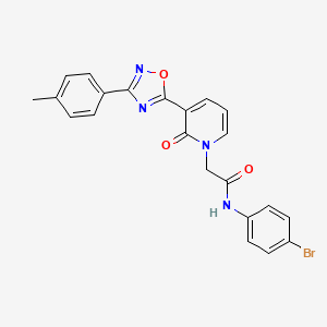molecular formula C22H17BrN4O3 B3205541 N-(4-bromophenyl)-2-(2-oxo-3-(3-(p-tolyl)-1,2,4-oxadiazol-5-yl)pyridin-1(2H)-yl)acetamide CAS No. 1040649-41-9