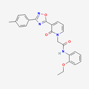 molecular formula C24H22N4O4 B3205555 N-(2-ethoxyphenyl)-2-(2-oxo-3-(3-(p-tolyl)-1,2,4-oxadiazol-5-yl)pyridin-1(2H)-yl)acetamide CAS No. 1040649-55-5