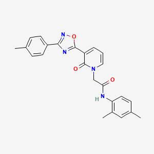 molecular formula C24H22N4O3 B3205557 N-(2,4-dimethylphenyl)-2-(2-oxo-3-(3-(p-tolyl)-1,2,4-oxadiazol-5-yl)pyridin-1(2H)-yl)acetamide CAS No. 1040649-70-4