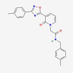 molecular formula C24H22N4O3 B3205565 N-(4-methylbenzyl)-2-(2-oxo-3-(3-(p-tolyl)-1,2,4-oxadiazol-5-yl)pyridin-1(2H)-yl)acetamide CAS No. 1040649-75-9