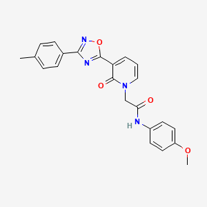 molecular formula C23H20N4O4 B3205568 N-(4-methoxyphenyl)-2-(2-oxo-3-(3-(p-tolyl)-1,2,4-oxadiazol-5-yl)pyridin-1(2H)-yl)acetamide CAS No. 1040649-85-1