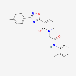 molecular formula C24H22N4O3 B3205575 N-(2-ethylphenyl)-2-[3-[3-(4-methylphenyl)-1,2,4-oxadiazol-5-yl]-2-oxopyridin-1(2H)-yl]acetamide CAS No. 1040650-22-3