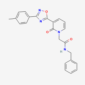 molecular formula C23H20N4O3 B3205581 N-benzyl-2-(2-oxo-3-(3-(p-tolyl)-1,2,4-oxadiazol-5-yl)pyridin-1(2H)-yl)acetamide CAS No. 1040650-28-9