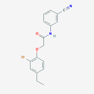 2-(2-bromo-4-ethylphenoxy)-N-(3-cyanophenyl)acetamide