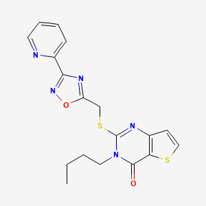 3-butyl-2-{[(3-pyridin-2-yl-1,2,4-oxadiazol-5-yl)methyl]thio}thieno[3,2-d]pyrimidin-4(3H)-one
