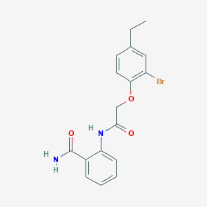 2-{[(2-Bromo-4-ethylphenoxy)acetyl]amino}benzamide