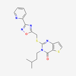 3-(3-methylbutyl)-2-{[(3-pyridin-2-yl-1,2,4-oxadiazol-5-yl)methyl]thio}thieno[3,2-d]pyrimidin-4(3H)-one