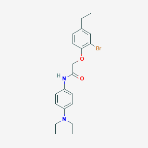 molecular formula C20H25BrN2O2 B320564 2-(2-bromo-4-ethylphenoxy)-N-[4-(diethylamino)phenyl]acetamide 