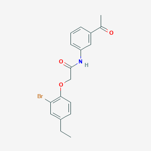N-(3-acetylphenyl)-2-(2-bromo-4-ethylphenoxy)acetamide