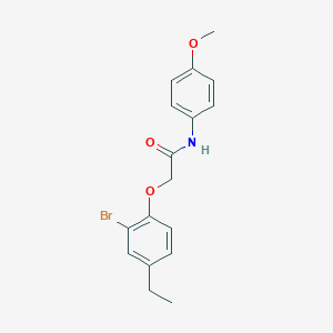 molecular formula C17H18BrNO3 B320566 2-(2-bromo-4-ethylphenoxy)-N-(4-methoxyphenyl)acetamide 