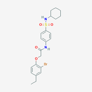 2-(2-bromo-4-ethylphenoxy)-N-[4-(cyclohexylsulfamoyl)phenyl]acetamide