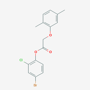 molecular formula C16H14BrClO3 B320573 4-Bromo-2-chlorophenyl (2,5-dimethylphenoxy)acetate 