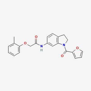 molecular formula C22H20N2O4 B3205739 N-(1-(furan-2-carbonyl)indolin-6-yl)-2-(o-tolyloxy)acetamide CAS No. 1040656-89-0