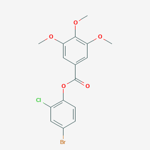 molecular formula C16H14BrClO5 B320574 4-Bromo-2-chlorophenyl 3,4,5-trimethoxybenzoate 