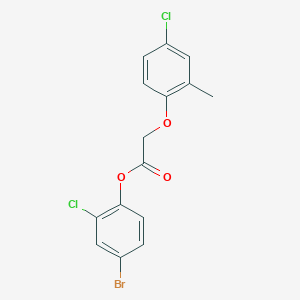 molecular formula C15H11BrCl2O3 B320576 4-Bromo-2-chlorophenyl (4-chloro-2-methylphenoxy)acetate 