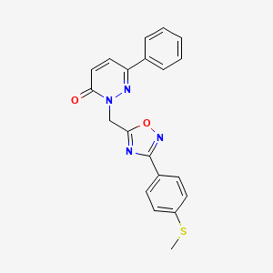 2-({3-[4-(methylsulfanyl)phenyl]-1,2,4-oxadiazol-5-yl}methyl)-6-phenyl-2,3-dihydropyridazin-3-one