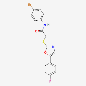 molecular formula C17H12BrFN2O2S B3205776 N-(4-bromophenyl)-2-((5-(4-fluorophenyl)oxazol-2-yl)thio)acetamide CAS No. 1040657-89-3