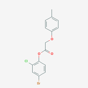 molecular formula C15H12BrClO3 B320578 4-Bromo-2-chlorophenyl (4-methylphenoxy)acetate 