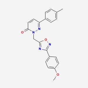 molecular formula C21H18N4O3 B3205781 2-((3-(4-methoxyphenyl)-1,2,4-oxadiazol-5-yl)methyl)-6-(p-tolyl)pyridazin-3(2H)-one CAS No. 1040657-96-2