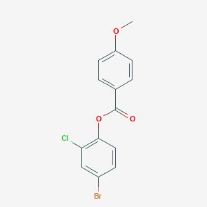 molecular formula C14H10BrClO3 B320579 4-Bromo-2-chlorophenyl 4-methoxybenzoate 