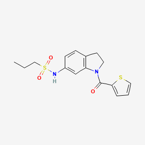 N-(1-(thiophene-2-carbonyl)indolin-6-yl)propane-1-sulfonamide