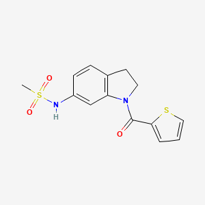 molecular formula C14H14N2O3S2 B3205808 N-(1-(thiophene-2-carbonyl)indolin-6-yl)methanesulfonamide CAS No. 1040658-22-7