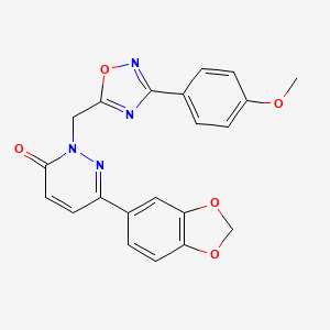 molecular formula C21H16N4O5 B3205809 6-(1,3-benzodioxol-5-yl)-2-{[3-(4-methoxyphenyl)-1,2,4-oxadiazol-5-yl]methyl}pyridazin-3(2H)-one CAS No. 1040658-26-1