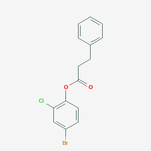 molecular formula C15H12BrClO2 B320582 4-Bromo-2-chlorophenyl 3-phenylpropanoate 