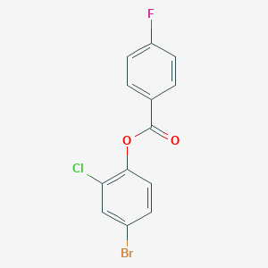 molecular formula C13H7BrClFO2 B320583 4-Bromo-2-chlorophenyl 4-fluorobenzoate 