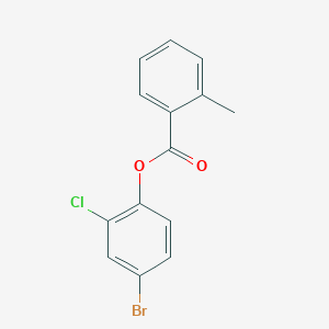 molecular formula C14H10BrClO2 B320584 4-Bromo-2-chlorophenyl 2-methylbenzoate 