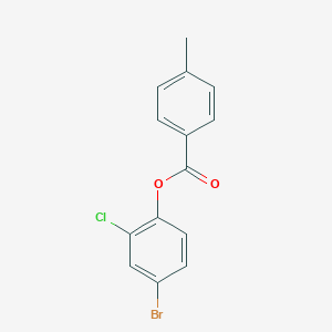 molecular formula C14H10BrClO2 B320585 4-Bromo-2-chlorophenyl 4-methylbenzoate 