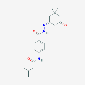 N-(4-{[(2Z)-2-(3,3-dimethyl-5-oxocyclohexylidene)hydrazinyl]carbonyl}phenyl)-3-methylbutanamide