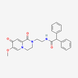 molecular formula C25H25N3O4 B3205916 N-(2-(7-methoxy-1,8-dioxo-3,4-dihydro-1H-pyrido[1,2-a]pyrazin-2(8H)-yl)ethyl)-2,2-diphenylacetamide CAS No. 1040659-84-4