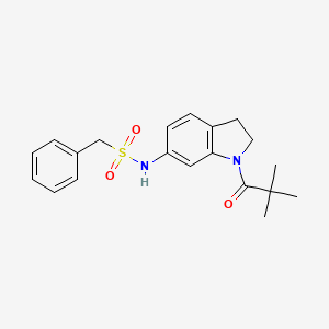 molecular formula C20H24N2O3S B3205959 1-phenyl-N-(1-pivaloylindolin-6-yl)methanesulfonamide CAS No. 1040660-86-3