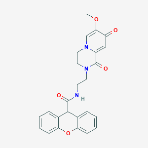 molecular formula C25H23N3O5 B3205971 N-(2-(7-methoxy-1,8-dioxo-3,4-dihydro-1H-pyrido[1,2-a]pyrazin-2(8H)-yl)ethyl)-9H-xanthene-9-carboxamide CAS No. 1040661-33-3