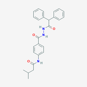 molecular formula C26H27N3O3 B320598 N-(4-{[2-(diphenylacetyl)hydrazino]carbonyl}phenyl)-3-methylbutanamide 