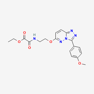 molecular formula C18H19N5O5 B3205996 Ethyl 2-((2-((3-(4-methoxyphenyl)-[1,2,4]triazolo[4,3-b]pyridazin-6-yl)oxy)ethyl)amino)-2-oxoacetate CAS No. 1040662-16-5