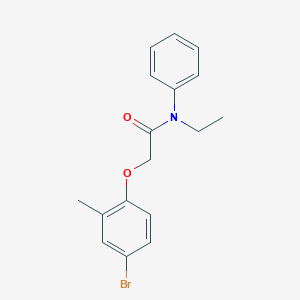 molecular formula C17H18BrNO2 B320601 2-(4-bromo-2-methylphenoxy)-N-ethyl-N-phenylacetamide 