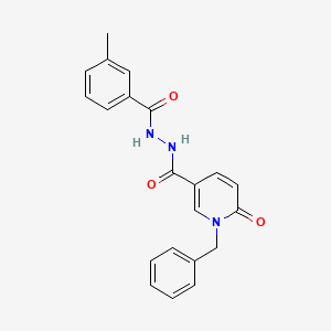 molecular formula C21H19N3O3 B3206011 1-benzyl-N'-(3-methylbenzoyl)-6-oxo-1,6-dihydropyridine-3-carbohydrazide CAS No. 1040662-37-0