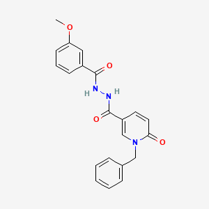 molecular formula C21H19N3O4 B3206026 1-benzyl-N'-(3-methoxybenzoyl)-6-oxo-1,6-dihydropyridine-3-carbohydrazide CAS No. 1040662-51-8