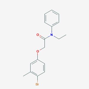 molecular formula C17H18BrNO2 B320604 2-(4-bromo-3-methylphenoxy)-N-ethyl-N-phenylacetamide 