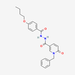 1-benzyl-N'-(4-butoxybenzoyl)-6-oxo-1,6-dihydropyridine-3-carbohydrazide