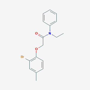 molecular formula C17H18BrNO2 B320608 2-(2-bromo-4-methylphenoxy)-N-ethyl-N-phenylacetamide 