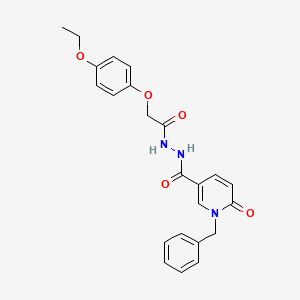 molecular formula C23H23N3O5 B3206096 1-benzyl-N'-(2-(4-ethoxyphenoxy)acetyl)-6-oxo-1,6-dihydropyridine-3-carbohydrazide CAS No. 1040663-27-1