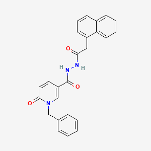 molecular formula C25H21N3O3 B3206119 1-benzyl-N'-(2-(naphthalen-1-yl)acetyl)-6-oxo-1,6-dihydropyridine-3-carbohydrazide CAS No. 1040663-59-9