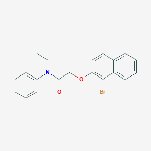 molecular formula C20H18BrNO2 B320612 2-[(1-bromo-2-naphthyl)oxy]-N-ethyl-N-phenylacetamide 